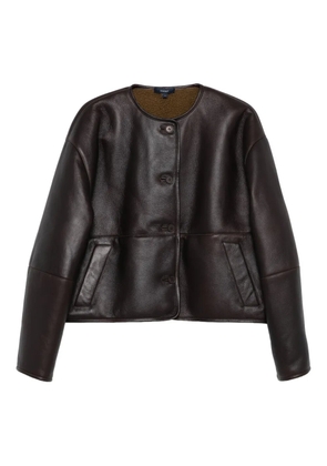 Soeur buttoned leather jacket - Brown