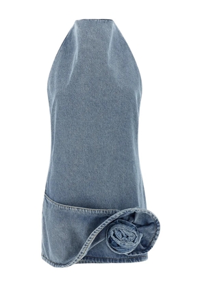 Magda Butrym Denim flower mini dress - Blue