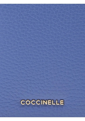 Coccinelle metallic logo passport holder - Blue