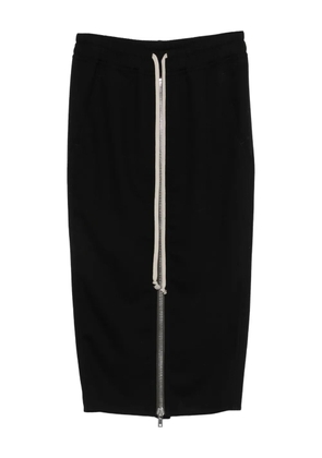 Rick Owens front-zip midi skirt - Black