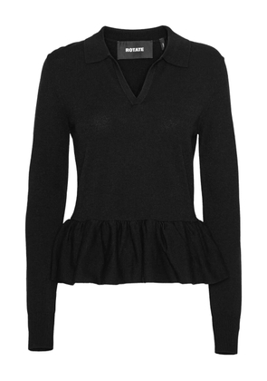 ROTATE BIRGER CHRISTENSEN peplum knit top - Black