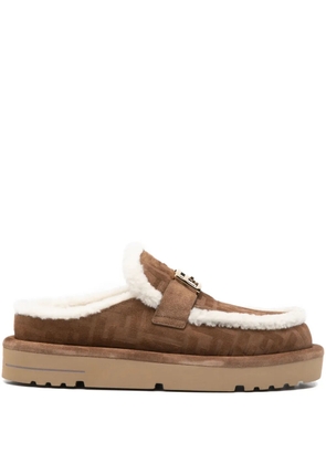 FENDI Apres Chic logo-buckle mules - Brown