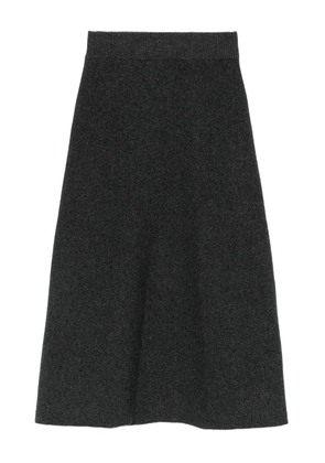 Agnona knitted A-line midi skirt - Grey