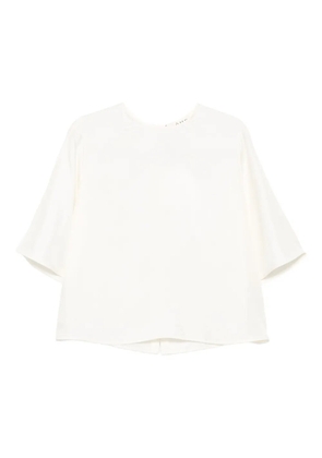 Róhe short-sleeve silk top - Neutrals