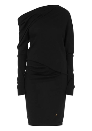 Moschino asymmetric neck mini dress - Black