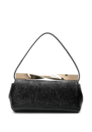 Aquazzura Twist crinkled clutch bag - Black