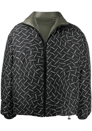 COUNTY OF MILAN County logo print padded jacket - Black