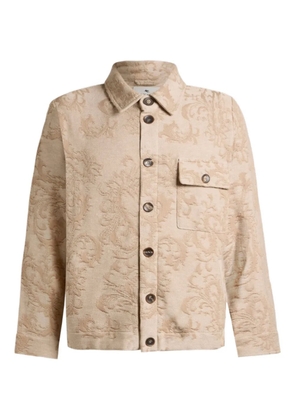 ETRO leafy-motif cotton jacket - Neutrals