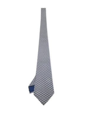 Hermès Pre-Owned silk printed tie - Blue
