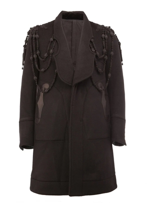 Takahiromiyashita The Soloist embroidered panelled coat - Black