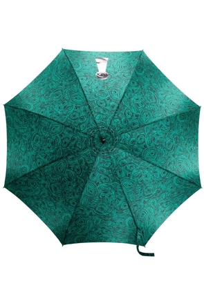 Fornasetti keyhole-print umbrella - Green