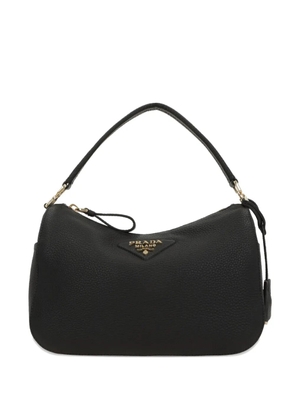 Prada grained logo tote bag - Black
