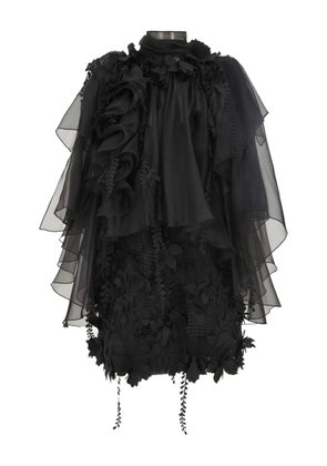 ZIMMERMANN ruffle-applique mini dress - Black