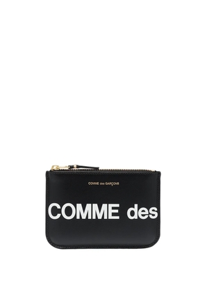 Comme Des Garçons Wallet small logo-print pouch - Black