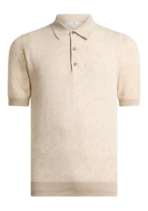 ETRO floral paisley-motif polo shirt - Neutrals