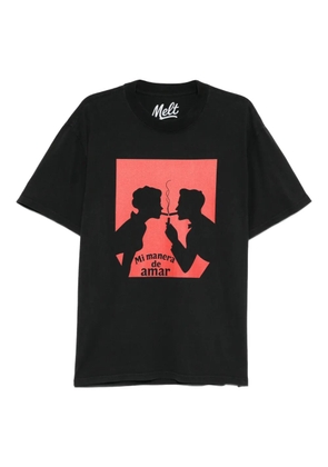 Melt cotton printed T-shirt - Black