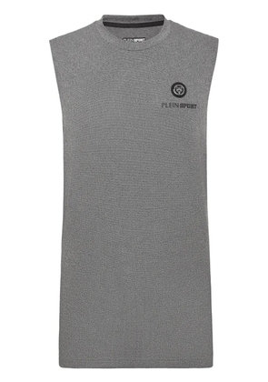 Plein Sport logo-plaque tank top - Grey