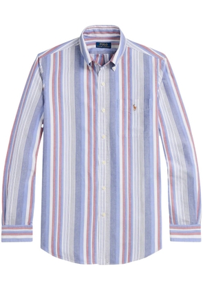Polo Ralph Lauren logo-embroidered striped shirt - Blue