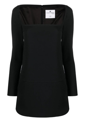Courrèges square-neck mini dress - Black