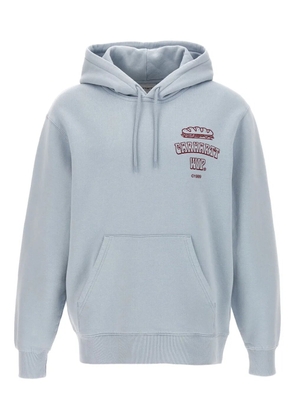 Carhartt WIP logo-lettering long-sleeve hoodie - Blue