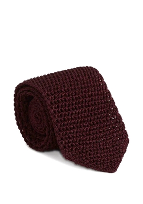 TOM FORD knitted silk tie - Red