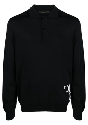 Billionaire merino-blend polo jumper - Black