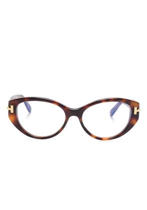 TOM FORD Eyewear oval-frame glasses - Brown