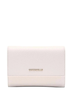 Coccinelle metallic-logo wallet - White