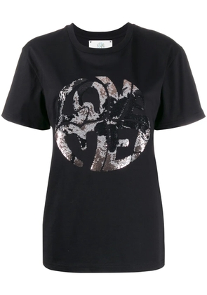 Alberta Ferretti Love Me embellished T-shirt - Black
