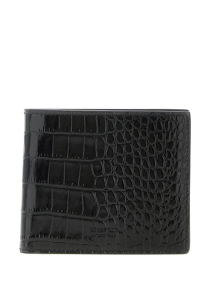 TOM FORD crocodile-pattern bifold wallet - Black