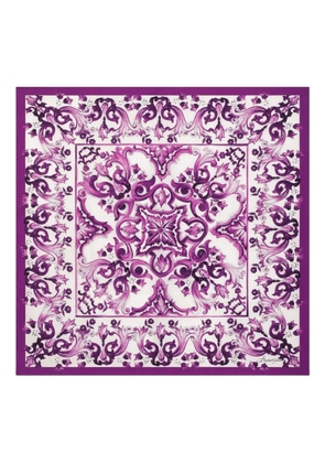 Dolce & Gabbana Majolica-print scarf - Purple