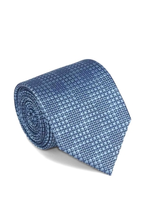 Brioni textured silk tie - Blue