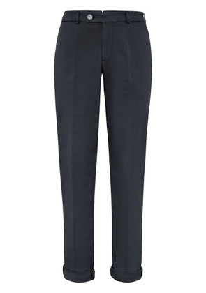 Brunello Cucinelli straight-leg cotton-blend trousers - Blue