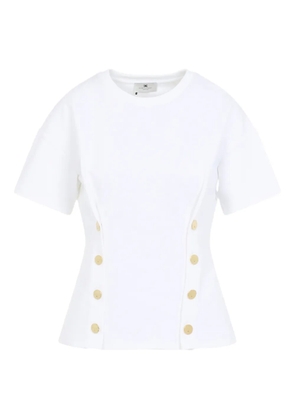 Elisabetta Franchi button-detail top - White