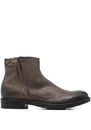 LeQarant zip leather boots - Brown
