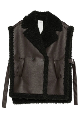 RAME fur-trim belted jacket - Brown