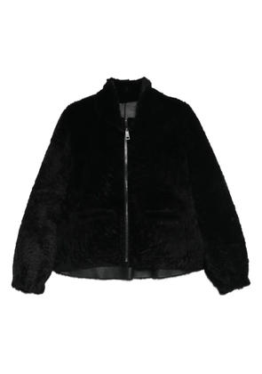 Simonetta Ravizza zip-front balloon-sleeves jacket - Black