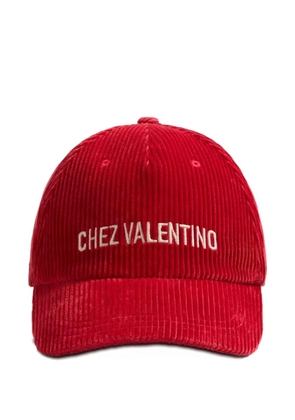Valentino Garavani velvet baseball cap - Red