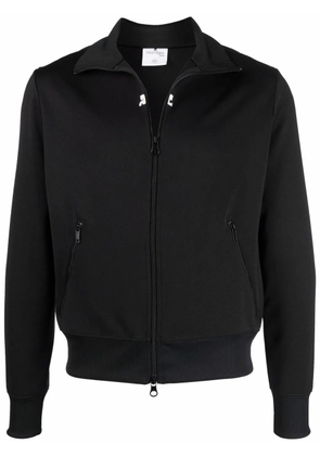 Courrèges logo-print roll neck jumper - Black