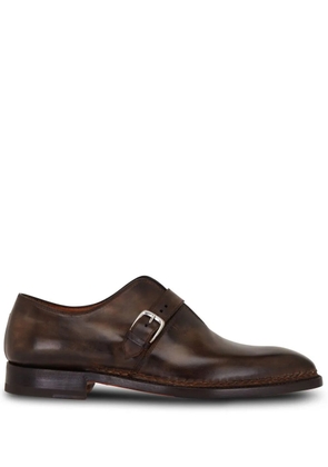 Bontoni buckled leather shoes - Brown