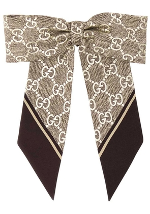 Gucci GG-jacquard scrunchie - Brown
