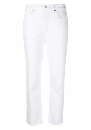 AGOLDE high-waist cropped jeans - White