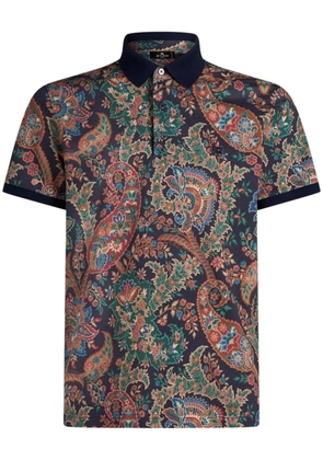 ETRO floral paisley print polo shirt - Blue