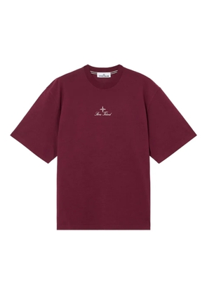 Stone Island embroidered polo shirt