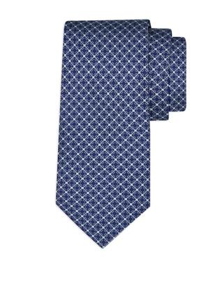 Ferragamo printed silk tie - Blue