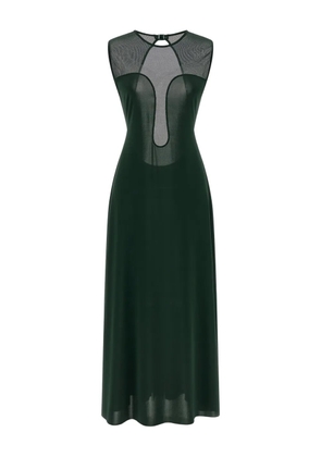 ERES mesh insert scene maxi dress - Green