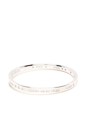 APM Monaco crystal-embellished polished bracelet - Silver