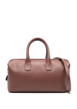 Bally logo-stamp leather tote bag - Brown