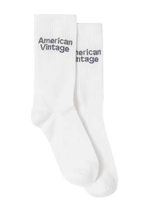 American Vintage Clypsun logo socks - White