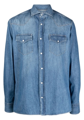 Brunello Cucinelli button-up cotton denim shirt - Blue